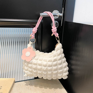 SH00236 <span class=keywords><strong>été</strong></span> nouveau femmes dame Nylon fermeture ouverte simple fronde sous les bras sac couleur unie plié <span class=keywords><strong>léger</strong></span> sac de créateur - Product Image 4