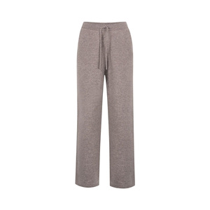 Weekend Ease Knit Trousers for Women Effortless Style in Lightweight Fabric Straight Leg Elastic Waist Comfort Fit Daily Wear - Product Image 1