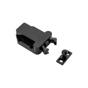 Loquet de porte en plastique ABS noir, design minimaliste, pour tiroir, installation facile - Product Image 1