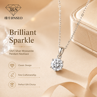 Collier pendentif en moissanite, argent 925, coupe ronde, couleur D, chaîne scintillante, luxe léger, minimaliste, pour femme, cadeau quotidien