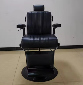 Business Style Barber Shop Chair Reclining 360 Degree Rotating Hydraulic Pump Modern Design <b>Synthetic</b> <b>Leather</b> Durable for Gym - Product Image 4