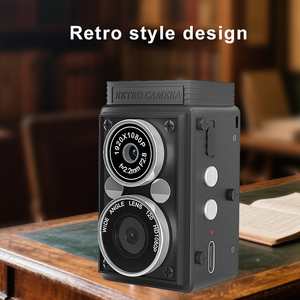 Doppia lente Mini fotocamera digitale retrò schermo LCD da 0.85 pollici 1080P Video 12MP <span class=keywords><strong>foto</strong></span> compatte Vintage portatile piccola macchina fotografica per bambini - Product Image 6