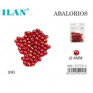 Ilan Abalorios 8Mm Rosso con Effetto AB 20G per Creazione di Gioielli - Product Image 1