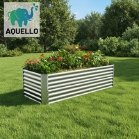 Jardinière surélevée en métal pour légumes, modèle Deep Root Box Planter, avec fond ouvert pour un plantage facilité, Best Choice Products