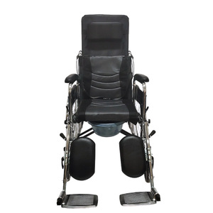 Manual Wheelchair With <b>Commode</b> High Backrest Lightweight Foldable <b>Portable</b> Healthcare Use - Product Image 4