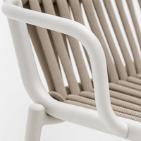 Chaise de jardin en corde tressée à la main, directement de l'usine, pour jardin et cour, avec structure en aluminium