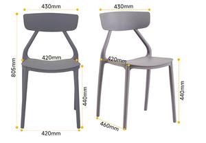 US DELIVERY BIFMA Compliant Portable PP Plastic Restaurant <b>Chairs</b> for Home Bar & Apartment Use | Fast Shipping - Product Image 6
