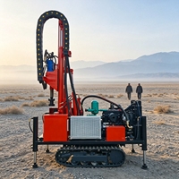 Plateforme de forage de puits d'eau JWS-230 pour l'Afrique du Sud, profondeur 150m/200m, pompe à boue intégrée