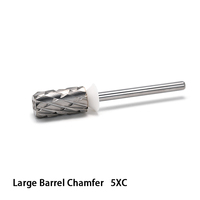 Fraise à chanfreiner à barillet large 4XC sûre, fraises à ongles en carbure, fraises de sécurité pour ongles en poudre acrylique, fraises à ongles en carbure de tungstène aiguisées