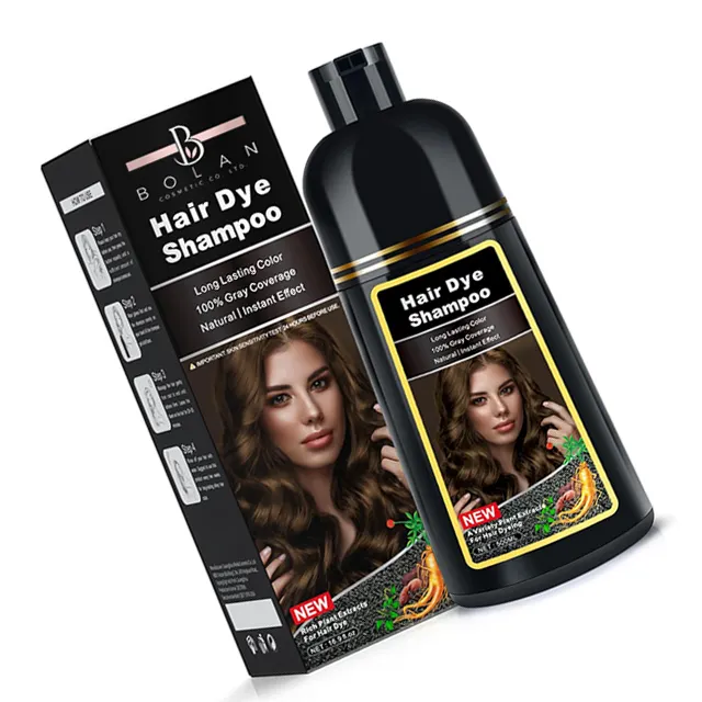 Shampoo permanente três em um para cabelos, nutre, protege e melhora lindos cabelos, adequados para qualquer cor