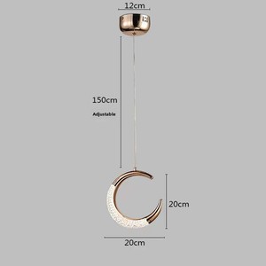 JACKSUN-Lampe suspendue minimaliste à suspension dorée pour chambre à coucher et salle à manger, lumière suspendue au plafond - Product Image 6