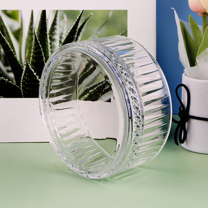 แก้วใสรอบชามที่ละเอียดอ่อนผงน้ำแข็งขนมชามผลไม้เพชรข้าวชามขนมขบเคี้ยว - Product Image 3