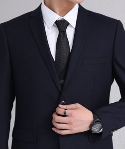 Nouveaux costumes de <span class=keywords><strong>mariage</strong></span> pour hommes S-6XL, blazer + gilet + pantalon, trois pièces, costumes de cérémonie, coupe ajustée, couleur unie, costumes de bureau - Product Image 3
