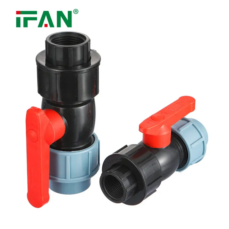 IFAN 20mm-110mm nữ chủ đề màu xanh PP Công Đoàn bóng van HDPE van