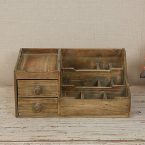 Solid Wood Multi Functional Storage Box With <b>Drawers</b> For Desk Organization And Home Cosmetics Storage - Product Image 1