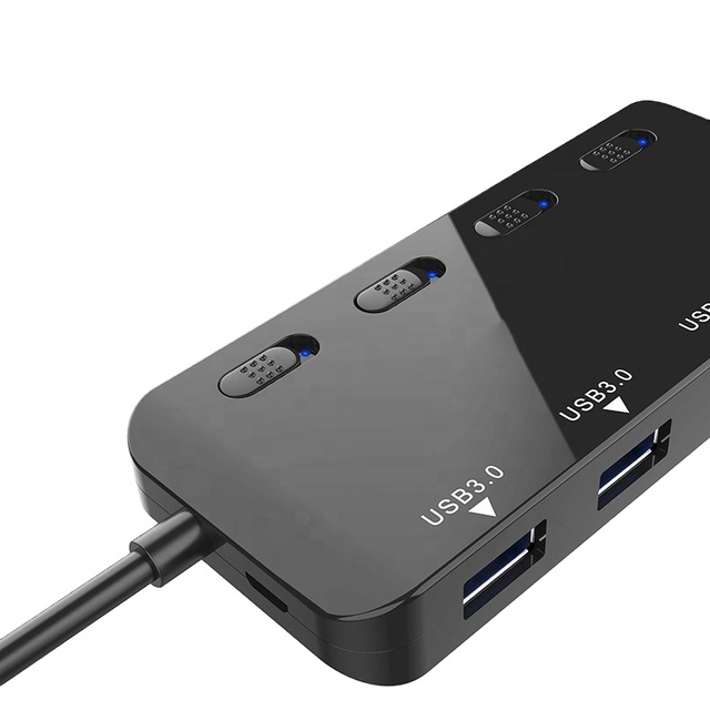 High Quality 4 Ports 3.0 Mobile Docking Station with On-Off Switch LED USB Hub PCB Type C Network Hubs