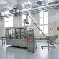 Machine automatique de lavage, remplissage et bouchage de bouteilles d'eau potable en PET de 5 litres, ligne de production d'embouteillage de 5L pour usine d'eau pure