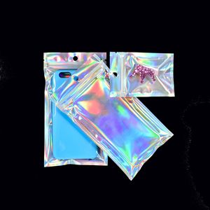 Laser đen nhựa 3C sản phẩm điện tử dây kéo túi với cửa sổ rõ ràng tai nghe và Cáp dữ liệu bao bì túi - Product Image 5