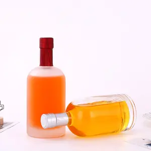 Tapa de tornillo única de pedernal para botella de vidrio, tapón de corcho esmerilado con fondo grueso, 200ml, 750ml, para licor superior, vino esmerilado, 250ml