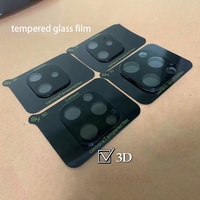 Protecteur d'objectif d'appareil photo en verre trempé 3D noir 9H pour Samsung S24 S24u/realme/redmi/Motorola