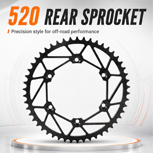 Pignone Posteriore per Moto Fuoristrada <span class=keywords><strong>Yamaha</strong></span> <span class=keywords><strong>Yz</strong></span> 125 / <span class=keywords><strong>Yz</strong></span> 250 / <span class=keywords><strong>Yz</strong></span> <span class=keywords><strong>250f</strong></span> / 450f, Pignone in Acciaio al Carbonio 520 46 48 50 Denti Nero - Product Image 1