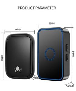 <span class=keywords><strong>Timbre</strong></span> inalámbrico con botón de encendido automático, batería libre, rango de operación de 150M, 60 melodías, enchufe - Product Image 3