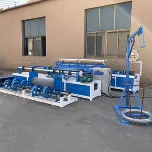 fully automatic PLC control single wire chain link fence diamond mesh fencing making machine