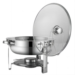 Kompor Buffet Hotel 4.5L Stainless Steel Pemanas Alkohol Kontrol Suhu Otomatis Efisiensi Energi A+++ Peralatan Penghangat - Product Image 3