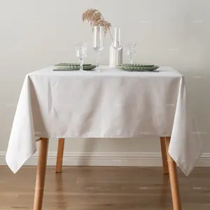 Toalha de mesa retangular para casa de fazenda, capa de mesa decorativa anti-encolhimento e impermeável para cozinha, tecido macio e de linho