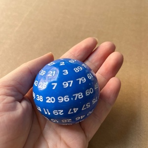 Dés sphériques polyédriques en acrylique Feeron à 100 faces pour D&D RPG Call of Cthulhu, jeu de table, collection premium, multicolores, numériques - Product Image 4