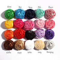 5cm Satin Rose Fleurs Artificielles pour Décoration De Voiture De Mariage DIY Tissu Matériel Fleurs