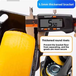 <span class=keywords><strong>Rueda</strong></span> Giratoria Fija de PU de 4 Pulgadas de Alta Resistencia para Carro de Transporte Industrial - Product Image 4