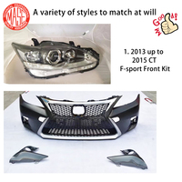 Kit de pare-chocs avant CZJF pour Lexus CT200h 2013 Mise à niveau vers 2015 2017 jusqu'à 2020 Phare à LED Pare-chocs arrière Kit de carrosserie Feu arrière