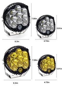 ไฟสปอร์ตไลท์ LED ขนาด 7 นิ้ว แบบสามด้าน 70W RGB ไฟทำงานเสริมสำหรับรถ SUV รถบรรทุก ATV UTV - Product Image 6