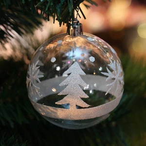 Décorations d'arbre de Noël en plastique or brillant de 8cm bon marché d'usine ornements boule de Noël personnalisée fournitures de <span class=keywords><strong>décoration</strong></span> de Noël - Product Image 6