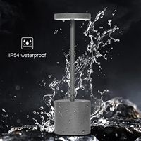 IP54 lampu meja tanpa kabel portabel, lampu meja LED Modern 5000mAh dapat diisi ulang 3 WARNA peredupan Stepless UNTUK RESTORAN
