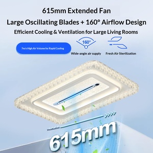 Ventilador de Techo Moderno y Sencillo con Luz Fría y Cálida, Sin Aspas, Modelo 2026, para Dormitorio, Comedor, Purificador de Aire, Silencioso, para Sala de Estar - Product Image 3