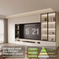 Meuble mural TV pour appartements, meuble de salon pour villas, unité de rangement murale pour condos