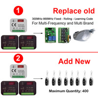 Receptor WiFi Tuya RX-MULI 9-30V 85-250V 300-868MHz para control remoto de puerta eléctrica y abrepuertas de garaje