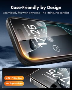 Bộ bảo vệ màn hình kính cường lực độ nét cao Ultra HD cho <span class=keywords><strong>iPhone</strong></span> 16 Pro, chống vỡ, <span class=keywords><strong>4</strong></span>+2 miếng [9H+ Tiêu chuẩn quân sự] - Product Image 6