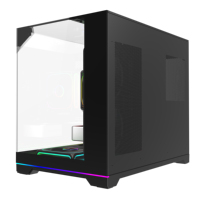 Boîtier PC de jeu ATX Mid Tower avec panneau en verre trempé amovible, bande RGB, blanc, pour ordinateur de bureau, refroidissement du processeur