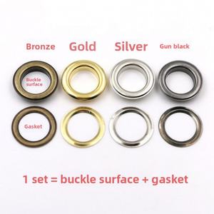 Botones de metal de hierro de 10 mm al por mayor, ojales huecos y anillas para ropa y equipaje - Técnica de chapado - Product Image 2