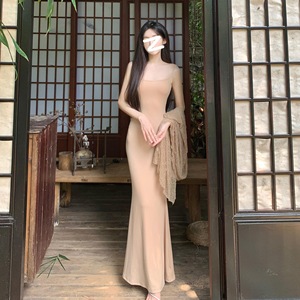 Sexy Black Lace Trimmed V Neck Long Sleeve Dress Natural Waist A Line Skirt Leisure Wear Mesh Fashion Eco Friendly - Product Image 4