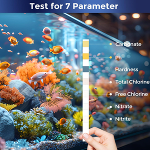 7 in 1 Aquarium Teststreifen Aquarium Wasser qualität Test papier Süßwasser Salzwasser Tester PH Kit - Product Image 2
