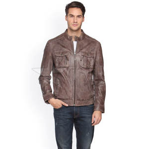 Meilleure vente vestes en cuir véritable de haute qualité pour hommes pour l'hiver nouveauté 2024 matériau en cuir véritable - Product Image 4