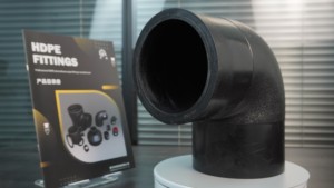 HDPE mông Fusion 200mm dn200 L200 sdr11 pe100 Chất lượng cao 90 độ khuỷu tay phụ kiện đường ống đánh bóng sdr11 PN16 - Product Image 5