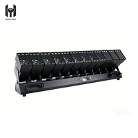 Barra de Luz LED Lineal Móvil RGBW 4 en 1 de 12 Piezas * 60W 3-30 °   Iluminación de Escenario DMX512 con Ángulo de Zoom Ajustable y Efecto Estroboscópico IP20