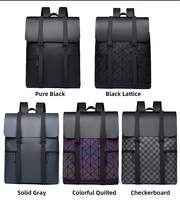Tas Laptop Ransel Kulit PU Mewah Kasual Fashion, Logo Custom, Tahan Air, Ransel Umum untuk Perjalanan