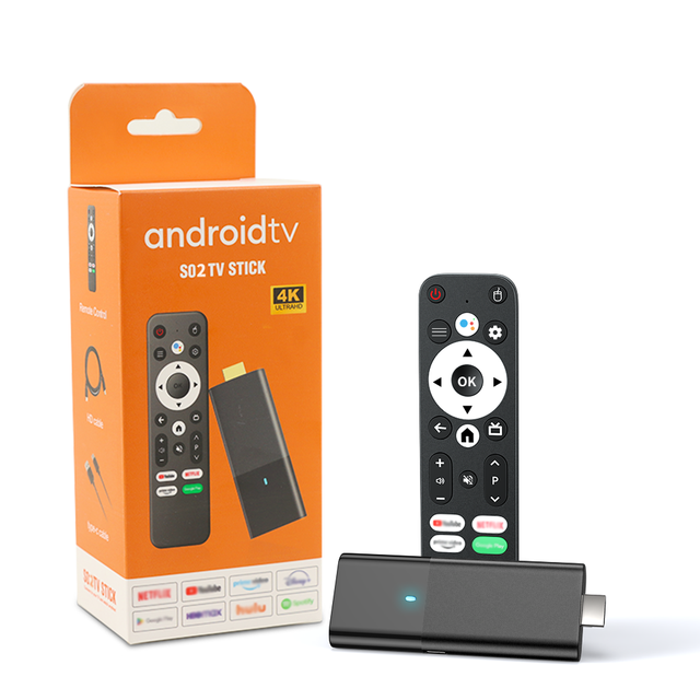 Newest Competitive Strong 4k Ott HD TV Stick All Winner H313 Android TV Stick HDR Smart TV Stick with BT Voice Remote 2G+16G S02