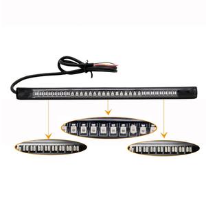 Barre lumineuse 48 <span class=keywords><strong>LED</strong></span> pour <span class=keywords><strong>moto</strong></span>, clignotant arrière, ampoule d'arrêt de frein arrière, lampe de freinage, lumière de frein 3528SMD 3014SMD, double couleur - Product Image 3